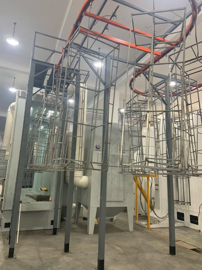 Electrostatic Automatic Powder Coating Line Complete Powder Coating System with Multi-cyclone