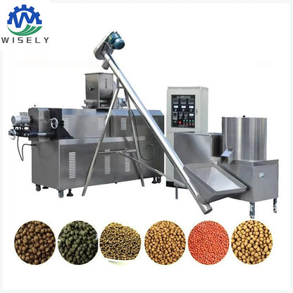 Fully Automatic Dog Food Pellet Extruders Feed Processing Machine Cat Dog Fish Food Pellet Making Machine