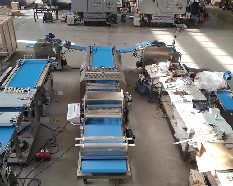 Multi functional croissant making machine automatic croissant bakery plant production line