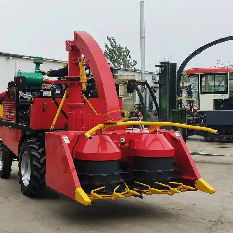 maize corn forage harvester with picking and husker for the ear corn and cornstorw combine harvest