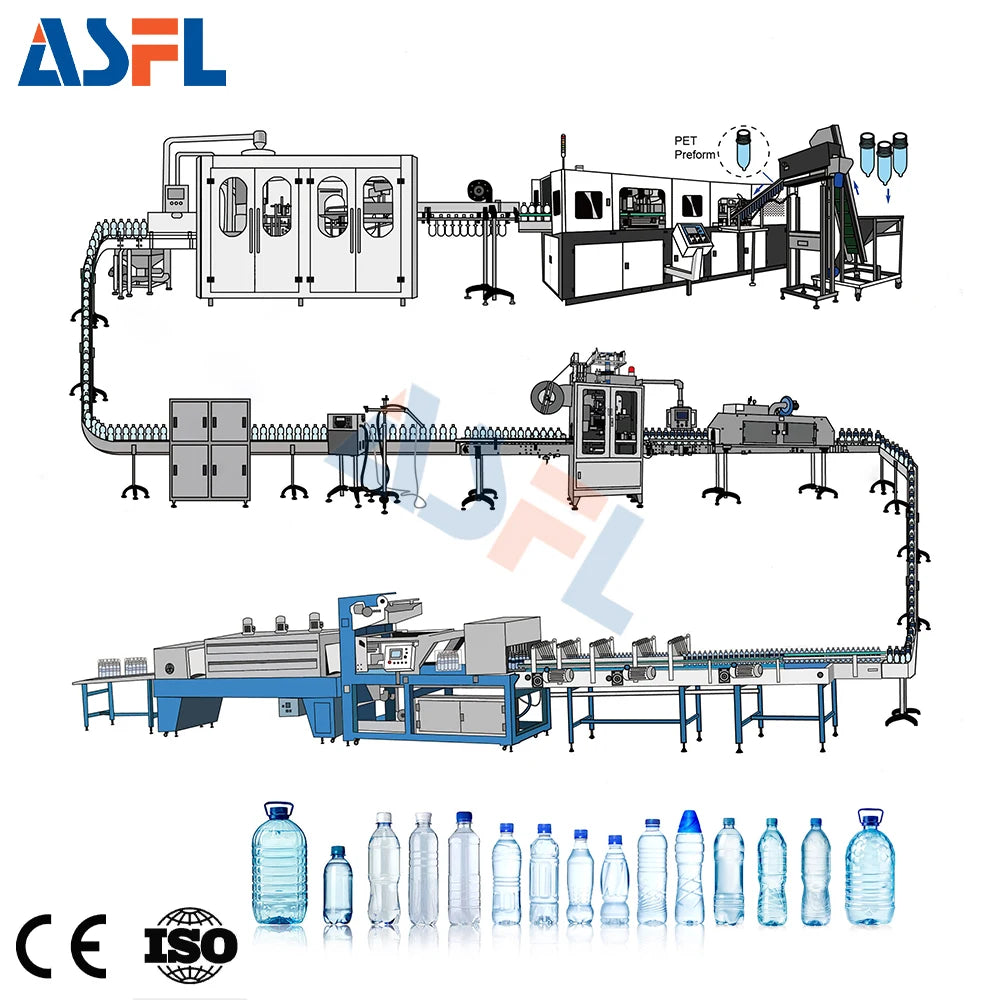 Complete Water Production Line PET Bottle Drink Filling Packaging Machine Mineral Water Bottle Filling Line