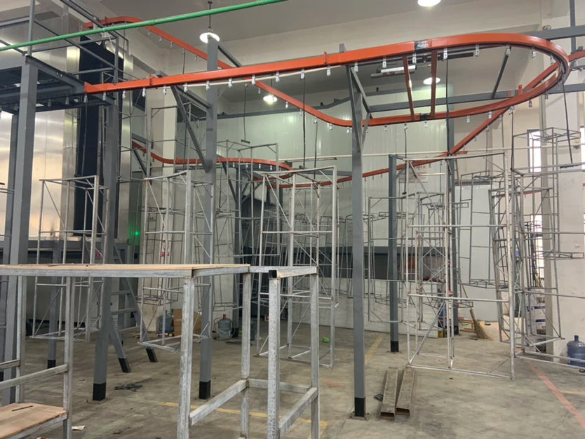 Electrostatic Automatic Powder Coating Line Complete Powder Coating System with Multi-cyclone