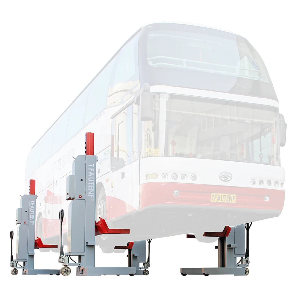 AUTENF ce 30 ton four columns commercial electrical hydraulic truck lift wireless type 4 post car lift bus lift