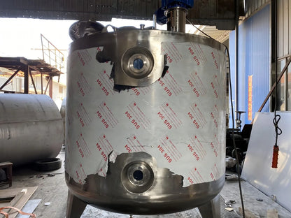 Spot sales 5000L fruit juice milk cooling mixing tank with dimple jacket