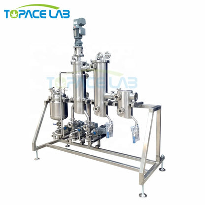 Topacelab Electric Molecular Distillation with New Pump Motor Gear Short Path Wiped Film Evaporator for Oil Distillation