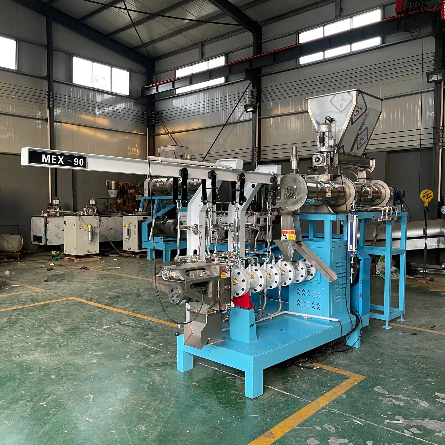 Twin Screw Wet Type Floating Fish Feed Extruder Machine