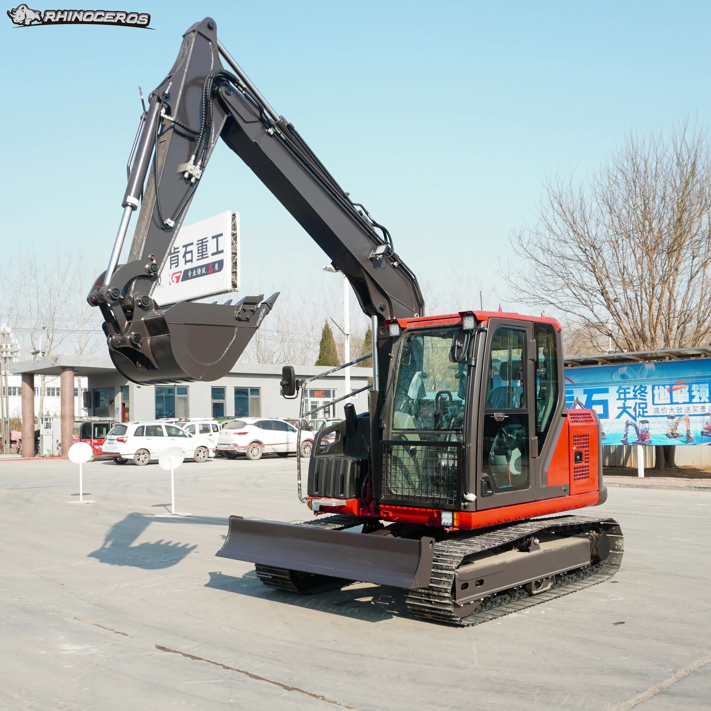 RHINOCEROS farm mini excavator 3.5TON 4TON 6TON 7TON 8TON EPA/Euro5 engine bagger crawler digger machine 6 ton excavator