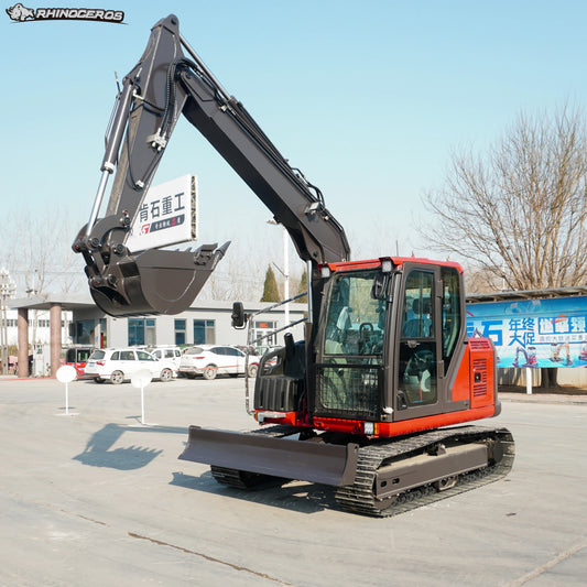 RHINOCEROS farm mini excavator 3.5TON 4TON 6TON 7TON 8TON EPA/Euro5 engine bagger crawler digger machine 6 ton excavator