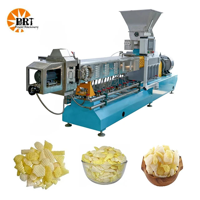automatic 3d papad snacks pellet snack production line automatic pani puri making machine 3d pellet slanty foods extruder