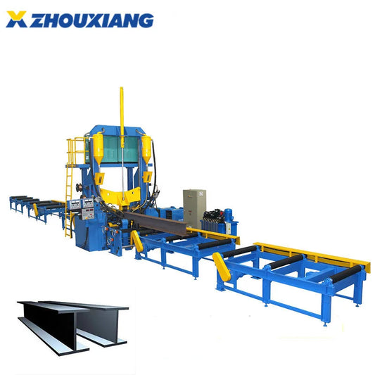 Factory Price High Efficiency Automatic Beam Assembling Welding Straightening Machine H Beam Production Line For Sale