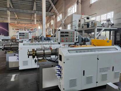 Fosita Plastic PVC WPC Conical Twin Screw Extruder Double Screw Extruder for Profile Pipe