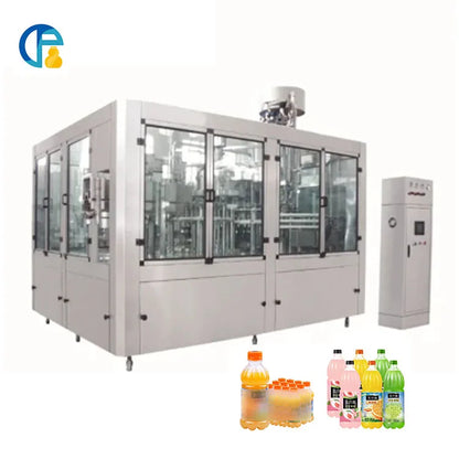 Complete Production Line Orange Fruit Beverage Pet Bottle Automatic Liquid Juice Bottling Making Filling Machine