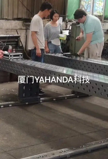 3D welding table with rail system for change position quickly as per welding needs
