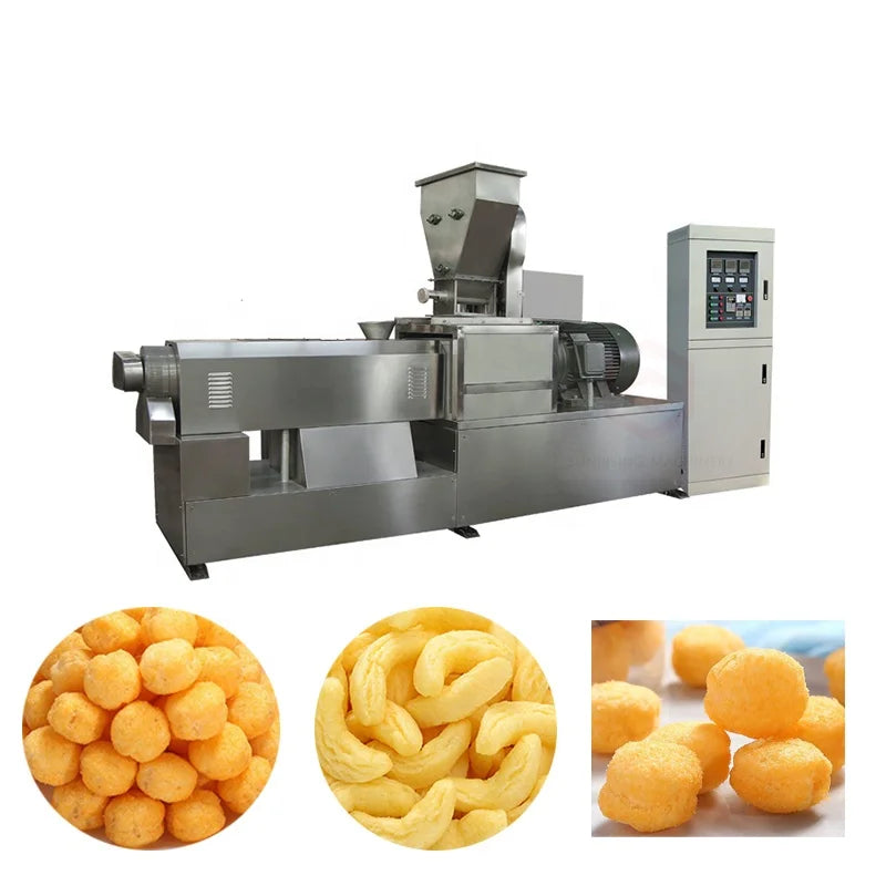 Automatic Extruded 150kg/h-1000kg/h puffed corn stick rice food extruder processing line machine