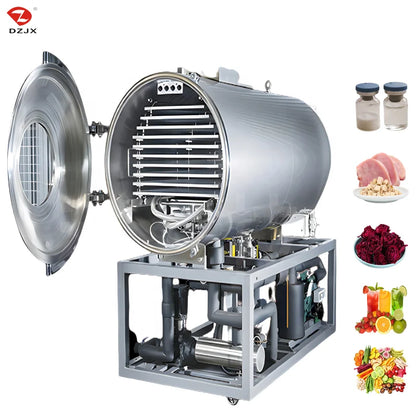 DZJX 1 5 10 50 100 500 1000 Kg Food Bonbon Fruit Chips Ice Cream Vacuum Freeze Dryer Lyophilizer Freeze Dried Candy Machine