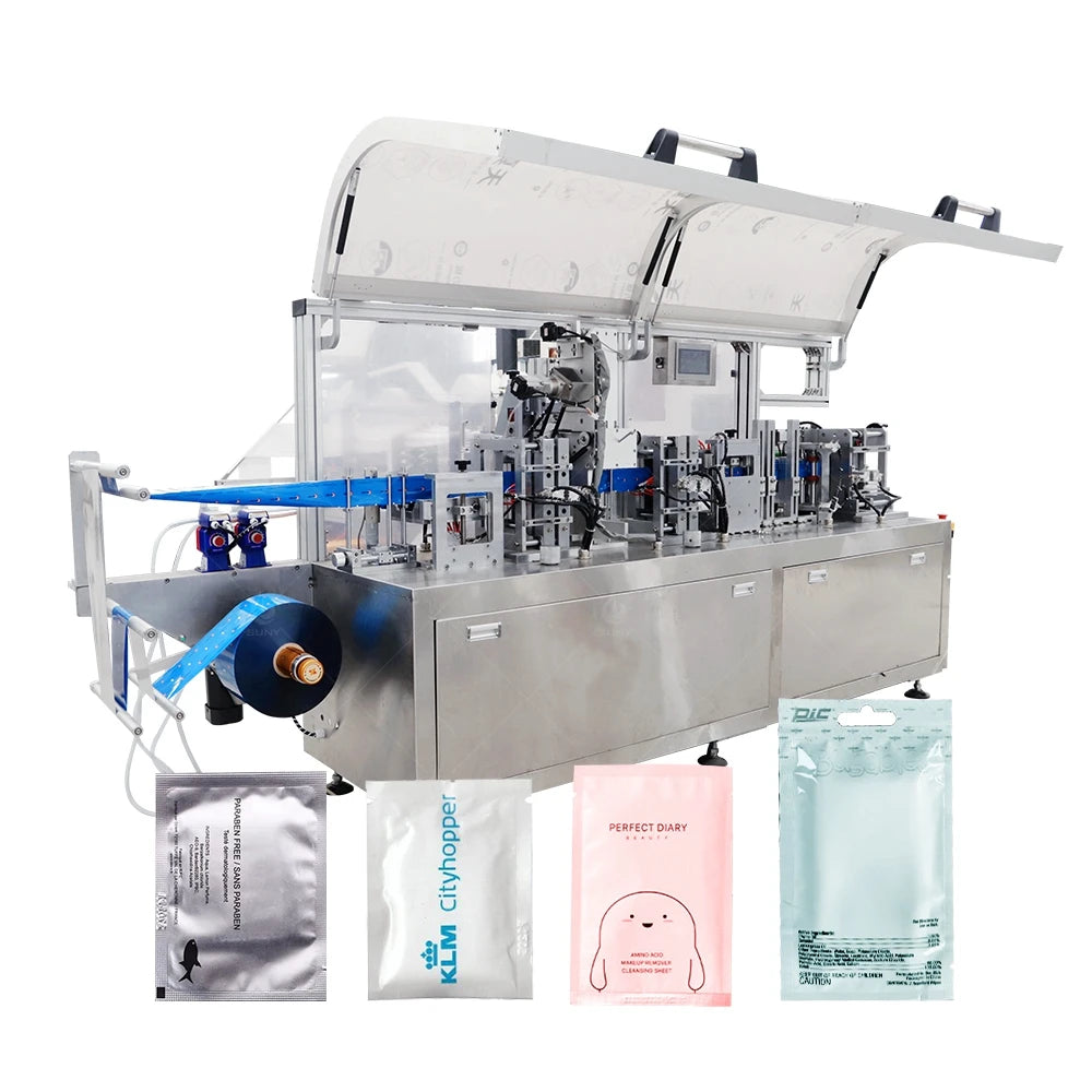 High Quality Single Sachet Wet Wipes Making Machine 4-Side Sealing 1pc/pack Makeup Remover Wet Tissue Production