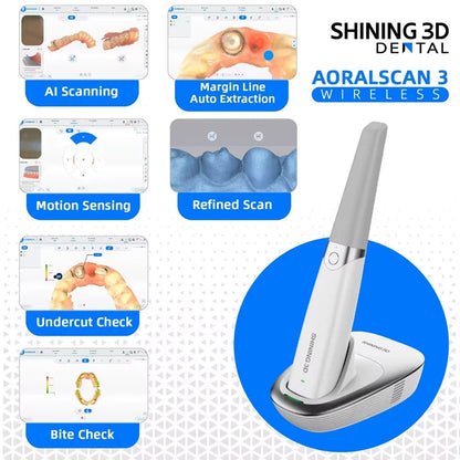 Original SHINING 3D dental wireless intraoral scanner machine / digital oral scanner with software bluetooth fast scan