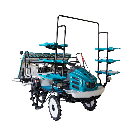 Great efficient  hot sell 6 rows riding type rice and wheat transplanter