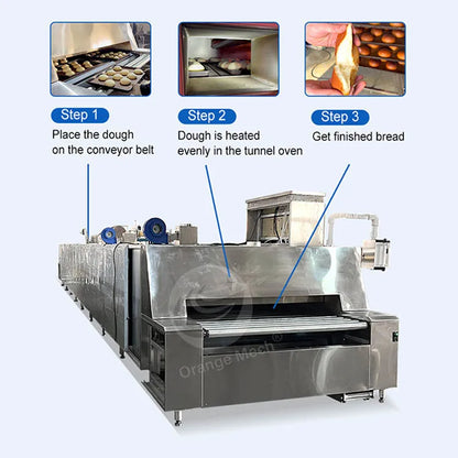 ORME High Quality Electric Industrial Continuous Pita Bread Bake Heating Bakery Tunnel Oven for Sale