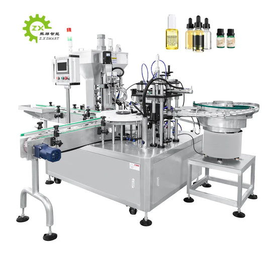 ZXSMART Automatic Monoblock Essential Oil Nail Polish Perfume Small Bottle Liquid Filling Capping Machine