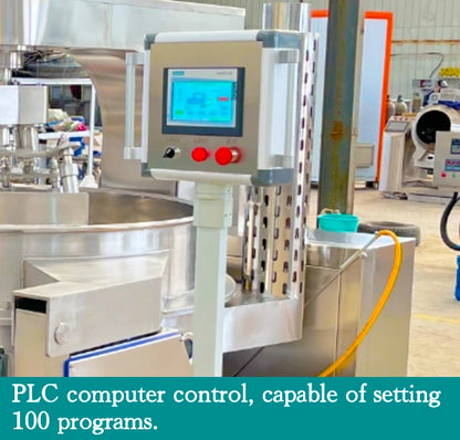 Good quality multi-claws planetary jacketed kettle automatic gas heating frying machine with mixer commercial granule fryer