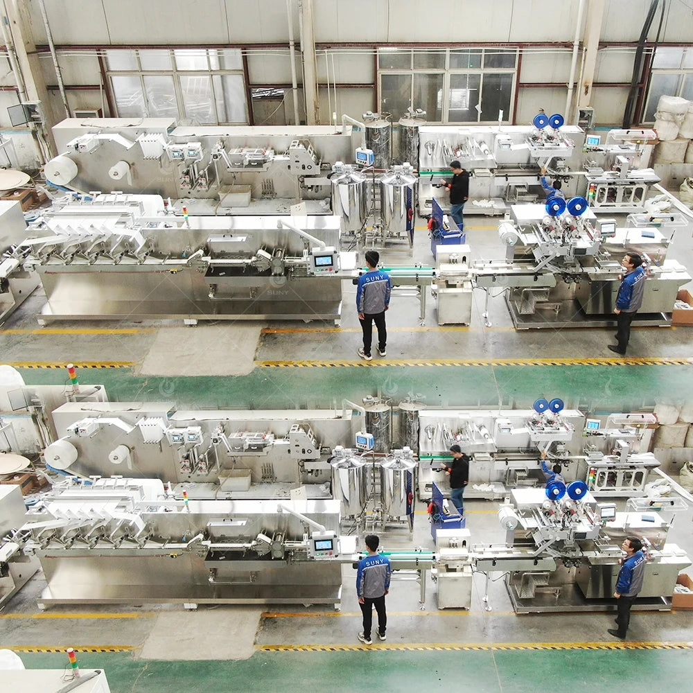 Cheaper Wet Wipes Napkin Tissue Making Machine Production Line with Low Price Baby Wipes Packing Machine
