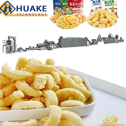 Snacks flakes food machine puff corn extruder snack food machinery extruder for snack food making machine