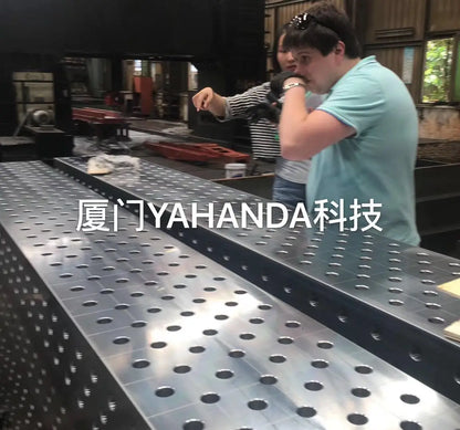 3D welding table with rail system for change position quickly as per welding needs
