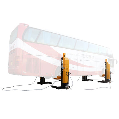 AUTENF 30 ton four columns commercial heavy duty truck lift electrical hydraulic 4 post car lift cabled bus lifter with ce
