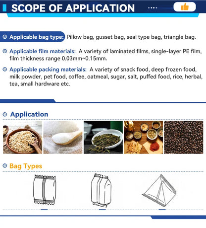 Multi head multi-function vffs form fill seal food pouch vertical automatic multihead weigher pasta packing packaging machine
