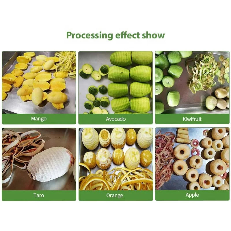 Industrial Automatic Pear Lemon Persimmon Dragon Fruit Orange Mango Slice Slicer Peeler Cut Peel Machine and Cut