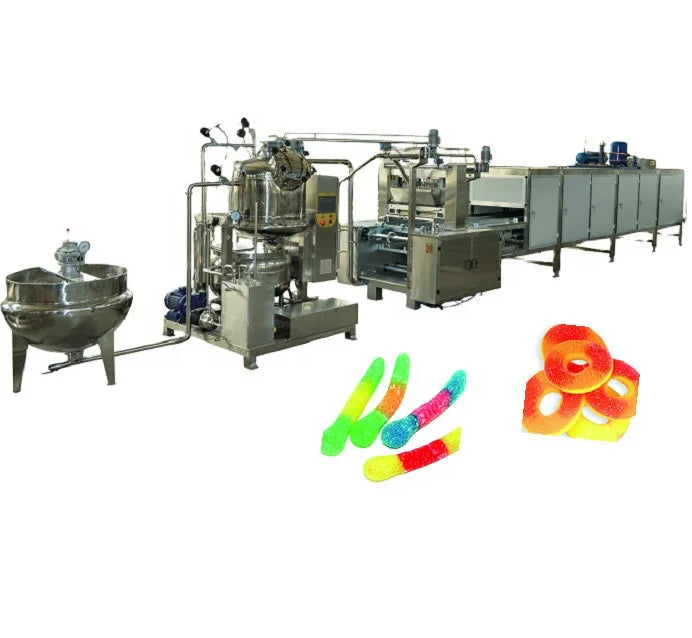 Automatic mini soft jelly gummy bear candy manufacturing making equipment machine