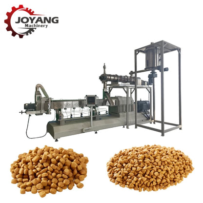 CE Certification Fully Automatic Dry Pet Food Extruder Dog Kibble Making Machine Cat Food Production Line
