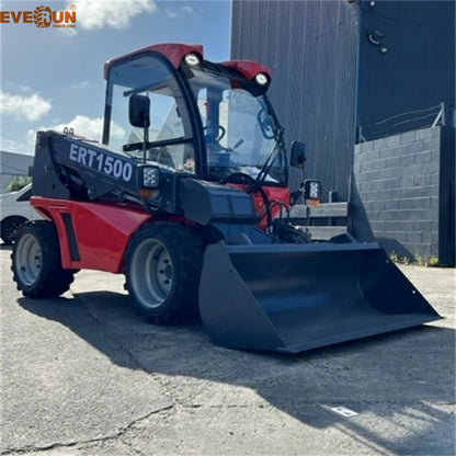 Everun New Designed ERT1500 1350kg small Agricultural loader Garden telescopic Wheel Loader