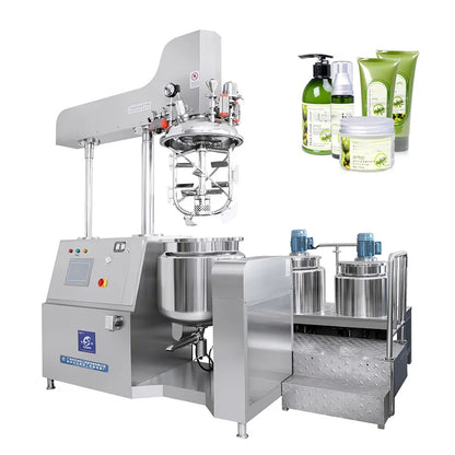 Small 50L Face Cream Body Lotion Making Machine Emulsifying Shampoo Vacuum Emulsifier Mixer For Cosmetics