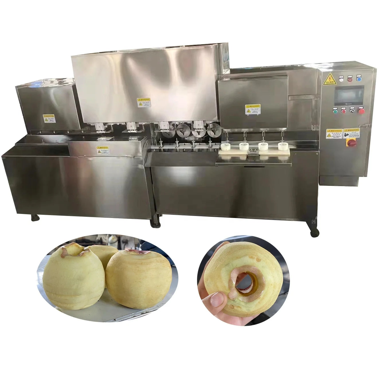 Automatic apple peeling coring slicing machine apple peel and core machine apple peeler corer slicer cutting machine