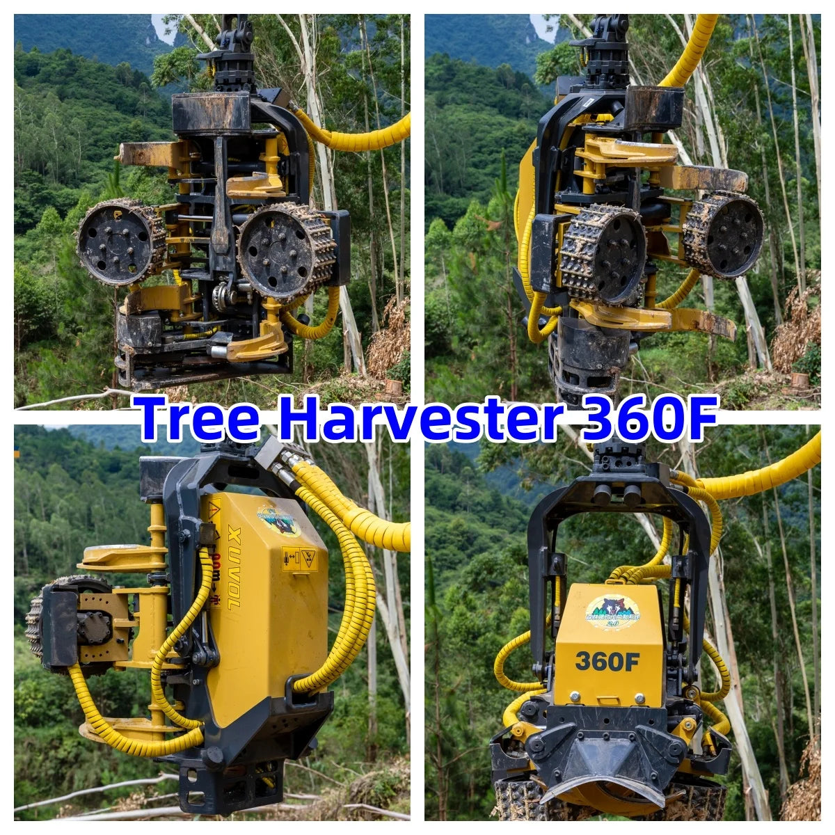 Harvester Heads Forestry Hydraulic Tree Cutting Shear Felling 360 Diameter Tree Harvester Head