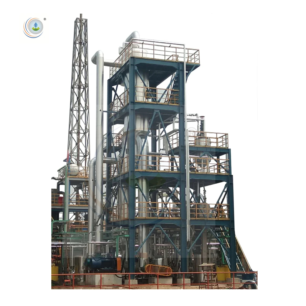 Forced Circulation MVR Evaporator System for thermal and vacuum evaporation and crystallization chemical wastewater desalination