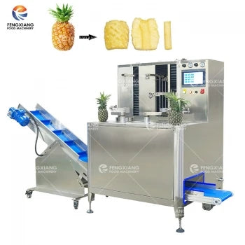 Automatic Pineapple Papaya Peeling Coring head and tail cutting separating machine