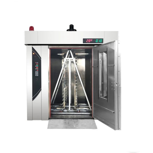 BAKE PRO QZL-64 2 baking trolleys of commercial baking equipment Double trolleys 64 trays gas rotary oven
