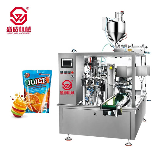 Automatic Premade Bag Stand Up Pouch Juice Liquid Packaging Washing Soap Laundry Detergent Drink Doypack Filling Packing Machine