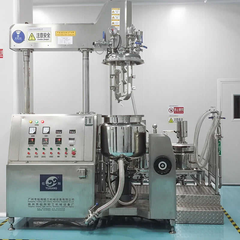 Small 50L Face Cream Body Lotion Making Machine Emulsifying Shampoo Vacuum Emulsifier Mixer For Cosmetics