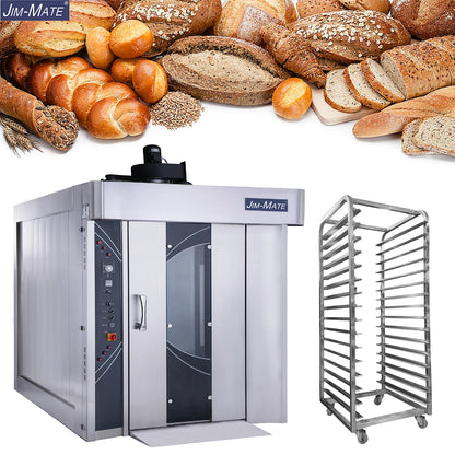 64 trays Large size industrial baking equipment bakery bread making machine 64 trays rotary oven
