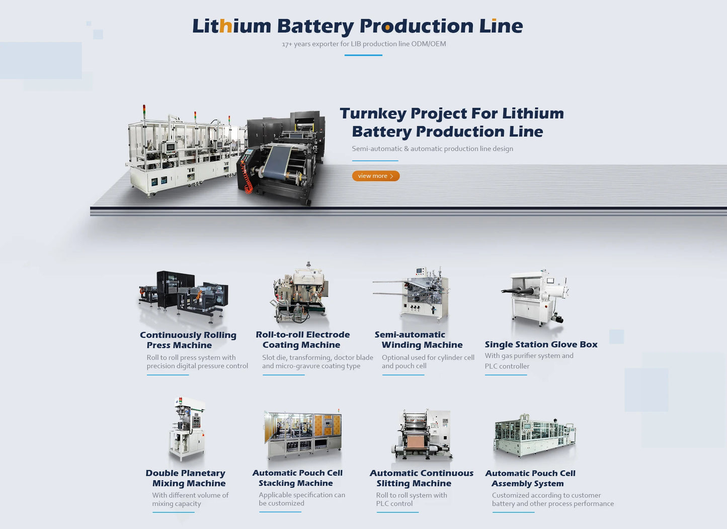 Car Battery Production Line Electric Vehicle Battery Production Line Li Ion Battery Plant Equipment