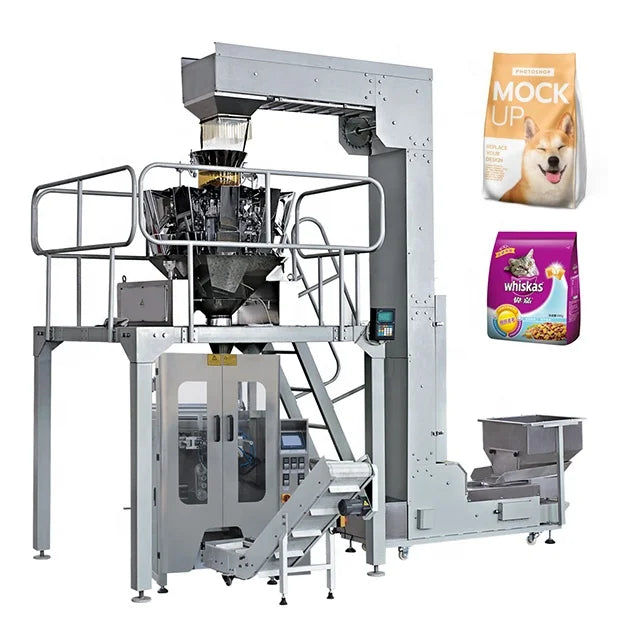 New PLC Fully Automatic Large Bag Pouches Packaging Machine for Industrial Pet Food for Manufacturing Plant