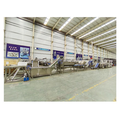 Fully Automatic Frozen French Fries Production Line Wave Zigzag ShapeCassava Fresh Finger Potato Chips Making Machine