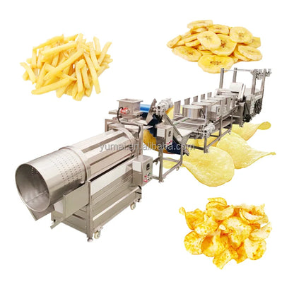 Support Installation Large Scale 2t/h Frozen French Fries Machine Fresh Potato Chips Production Line