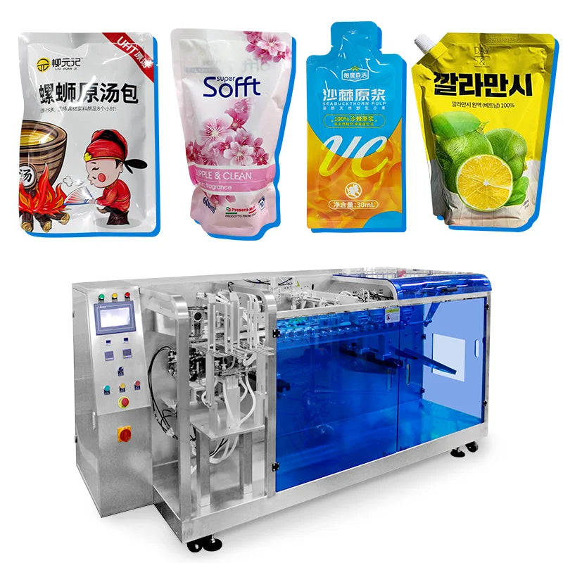 Automatic Liquid Stand Up Pouch Ketchup Doypack Packing Machine Sauce Filling Premade Bag Packaging Machine