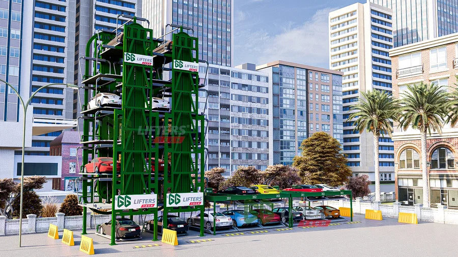Mechanical Intelligent Rotary Parking Lot Lift System Vertical Multi-Storey Car Storage Motor-Driven Automatic Smart Parking