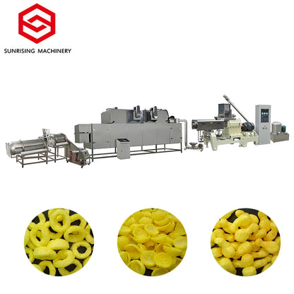 Automatic Extruded 150kg/h-1000kg/h puffed corn stick rice food extruder processing line machine
